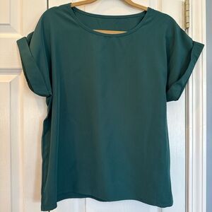 Women's Teal Short-Sleeve Blouse
